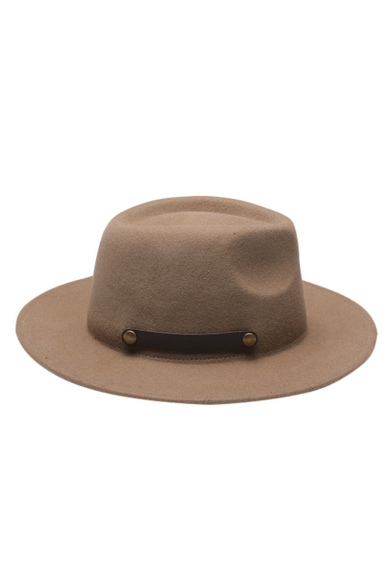 WOMEN BELT BUCKLE WIDE-BRIMMED SOFT PANAMA HAT