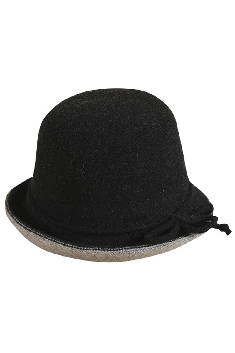 WOMEN FASHION WARM CURLING FELT HAT BUCKET HAT