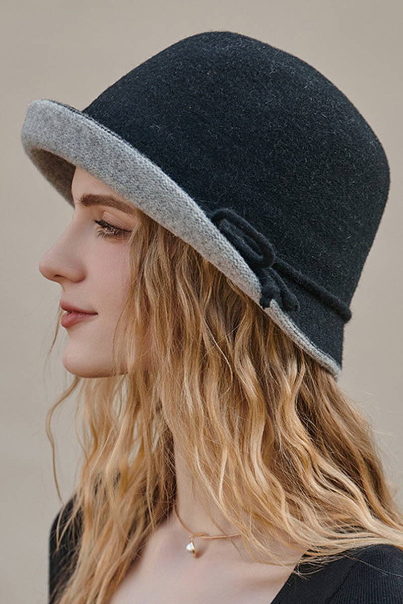 WOMEN FASHION WARM CURLING FELT HAT BUCKET HAT