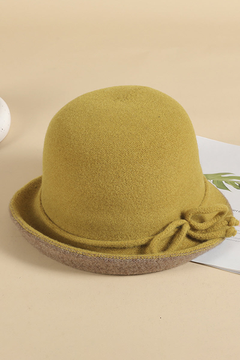 WOMEN FASHION WARM CURLING FELT HAT BUCKET HAT