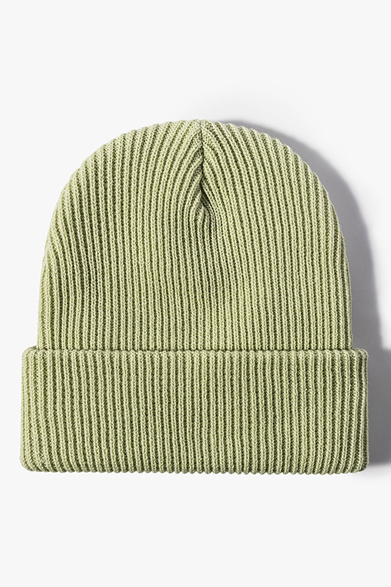 WOMEN WARM AND CASUAL SOLID COLOR KNITTED HAT