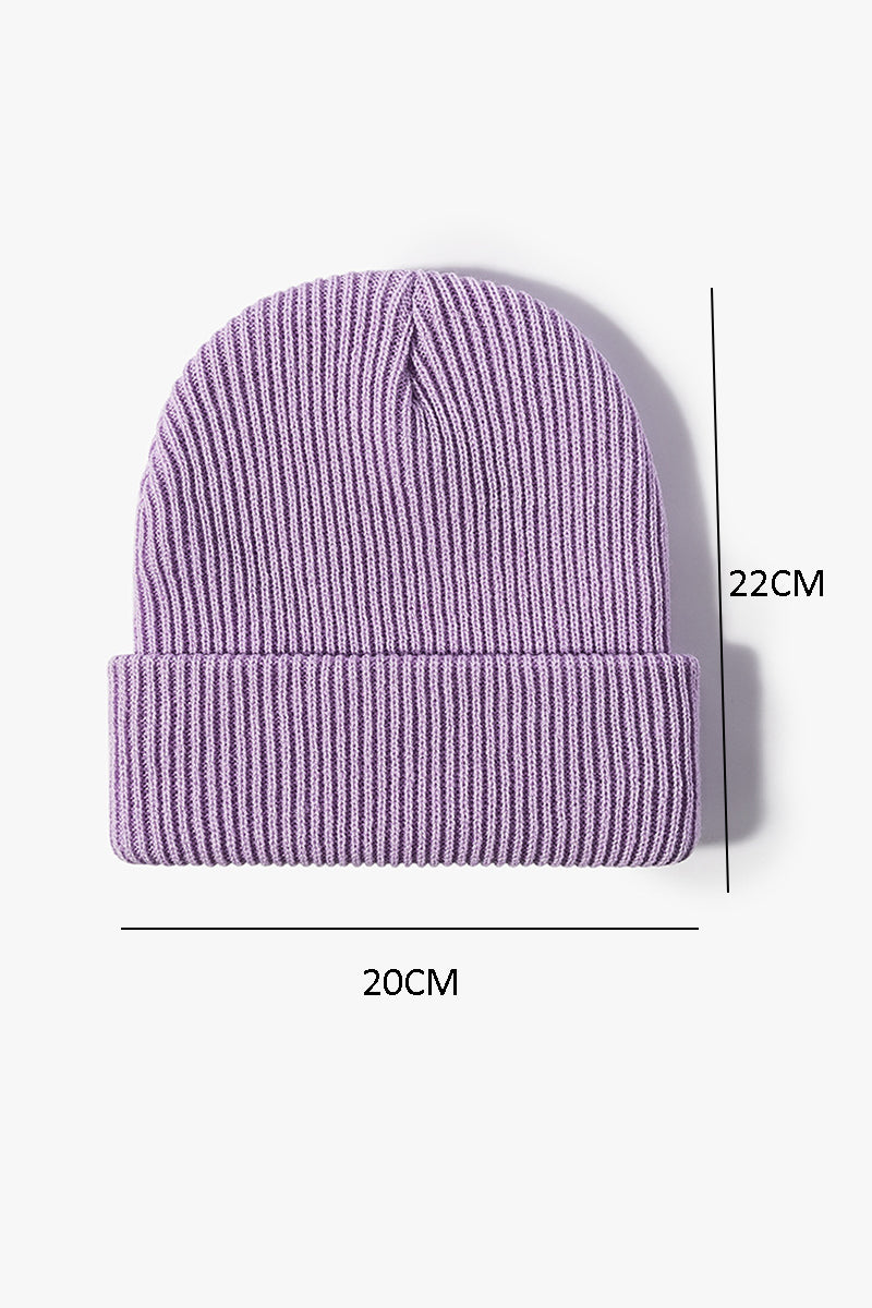 WOMEN WARM AND CASUAL SOLID COLOR KNITTED HAT