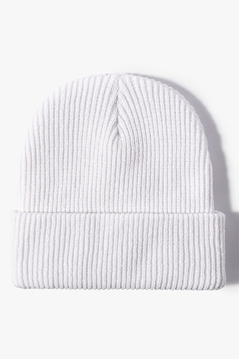 WOMEN WARM AND CASUAL SOLID COLOR KNITTED HAT