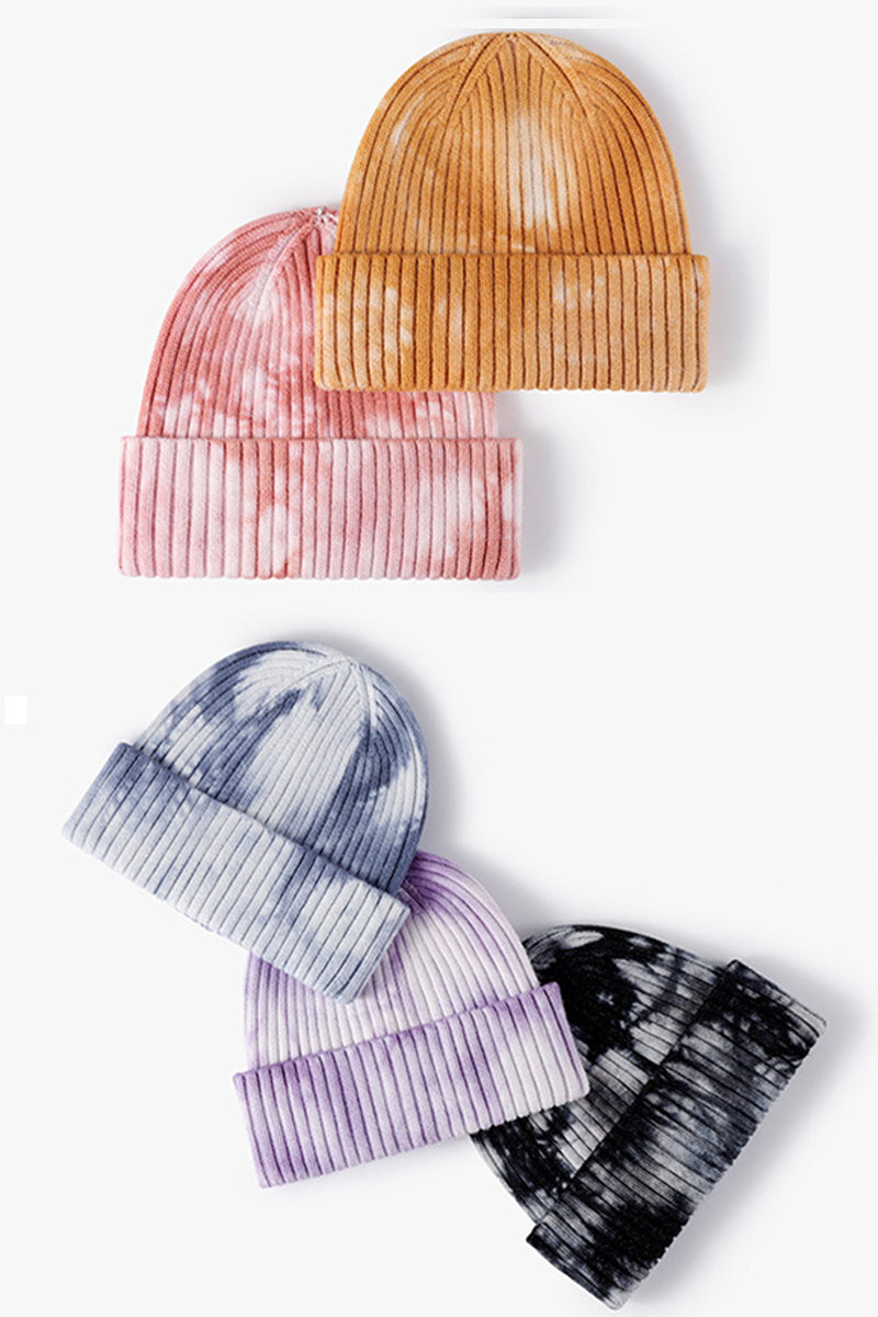 WOMEN WARM CASUAL TIE-DYED KNITTED HAT