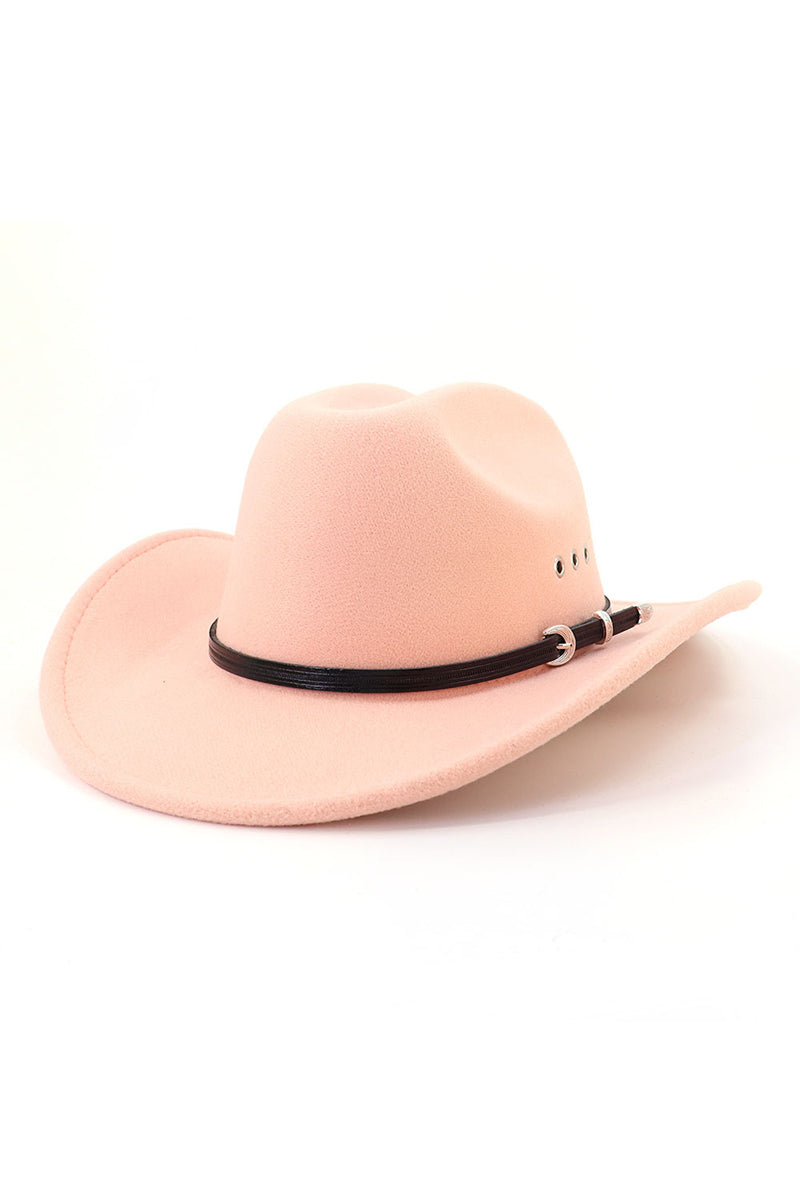 WOMEN WARM RETRO FASHION BELT JAZZ COWBOY HAT