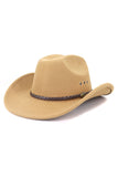 WOMEN WESTERN FELT HAT JAZZ COWBOY HAT