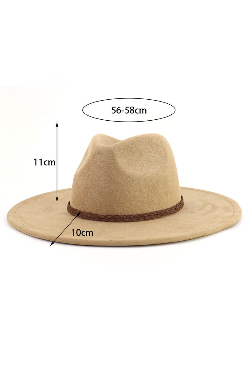 WOMEN AUTUMN AND WINTER WARM BELT PANAMA HAT