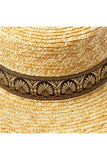 PATTERN BAND DECKED BEACH STRAW HAT