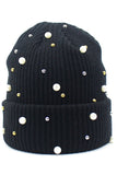 PEARL SOLID KNIT BEANIE