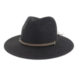 SUMMER TIED BAND CASUAL BEACH STRAW PANAMA HAT