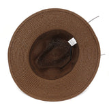 SUMMER TIED BAND CASUAL BEACH STRAW PANAMA HAT