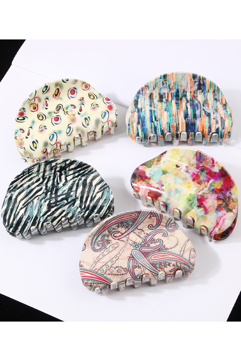 TRENDY PRINTING HAIR CLAW HAIR CLIP