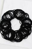 MULTI COLORED HAIR TIES FOR WOMEN GIRLS HAIR ELASTICS HAIR BANDS PONYTAIL HOLDERS, 100PCS PER 1 PACK