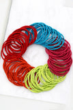 MULTI COLORED HAIR TIES FOR WOMEN GIRLS HAIR ELASTICS HAIR BANDS PONYTAIL HOLDERS, 100PCS PER 1 PACK