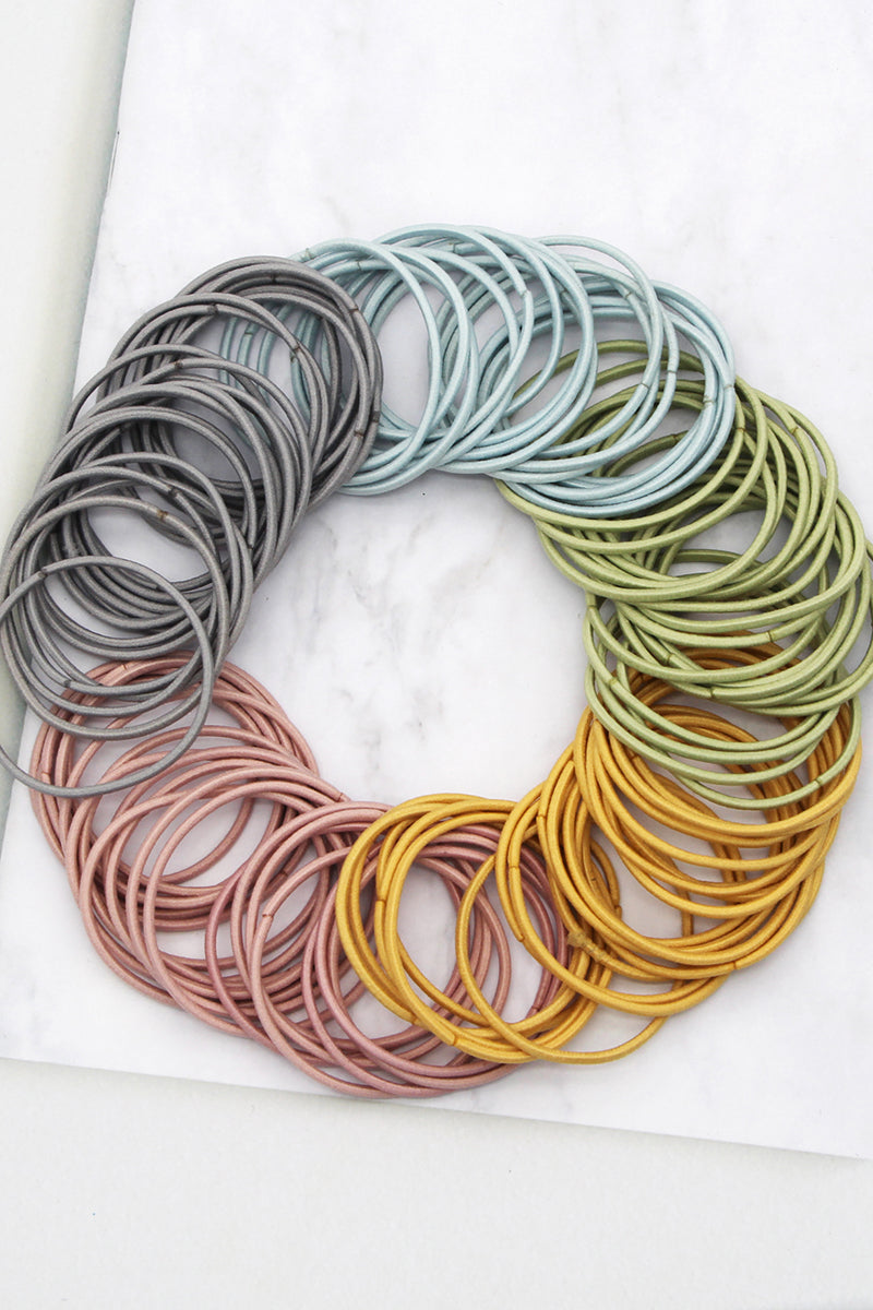 MULTI COLORED HAIR TIES FOR WOMEN GIRLS HAIR ELASTICS HAIR BANDS PONYTAIL HOLDERS, 100PCS PER 1 PACK