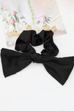 WOMEN VINTAGE BOW HAIR ROPES SCARF SOFT SILK SHEER SCRUNCHIES NON SLIP HAIR RINGS