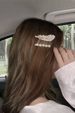 BOW FAUX PEARL DECOR HAIR CLIP, 6PCS PER 1 PACK