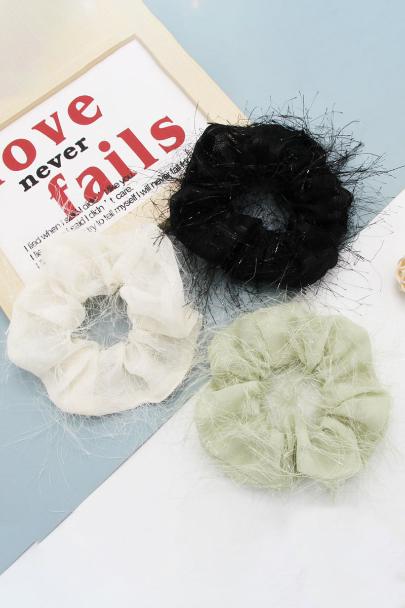 FASHION TASSELS SOLID COLOR SCRUNCHIE