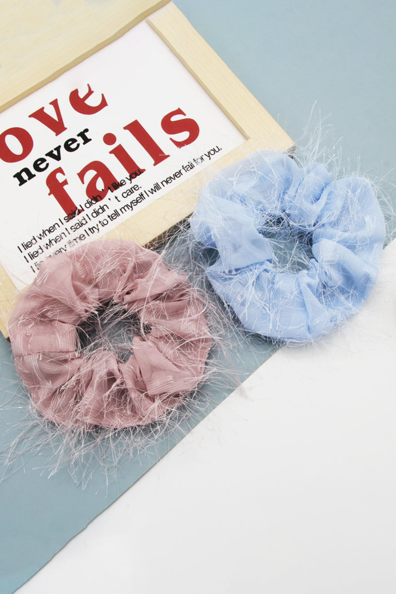 FASHION TASSELS SOLID COLOR SCRUNCHIE