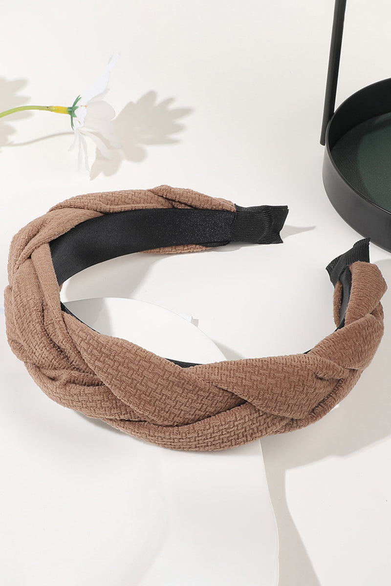 4PCS COLOR BLOCK WEAVE DETAIL HEADBAND, 4PCS PER 1 PACK