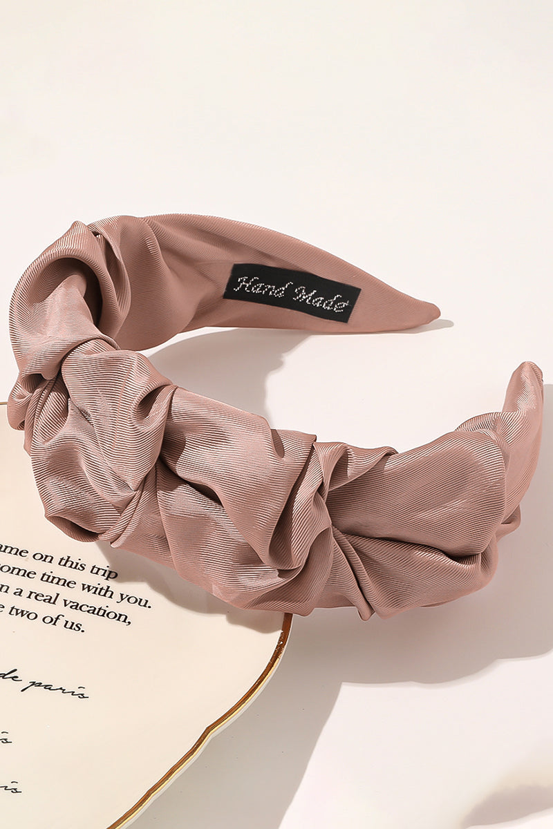 SOLID RUCHED WIDE SIMPLE CASUAL HEADBAND