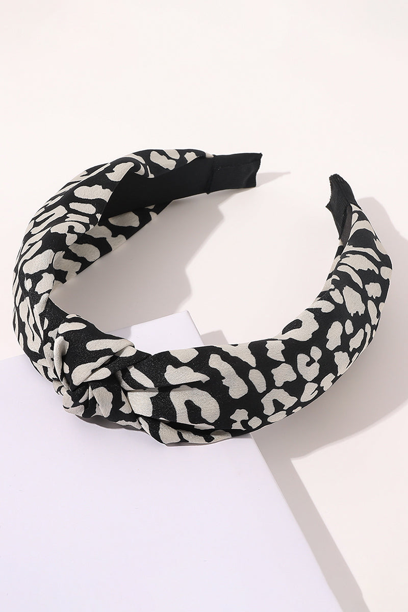 LEOPARD KNOT HAIR HOOP