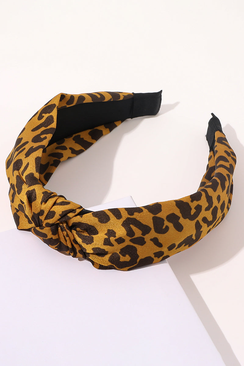 LEOPARD KNOT HAIR HOOP