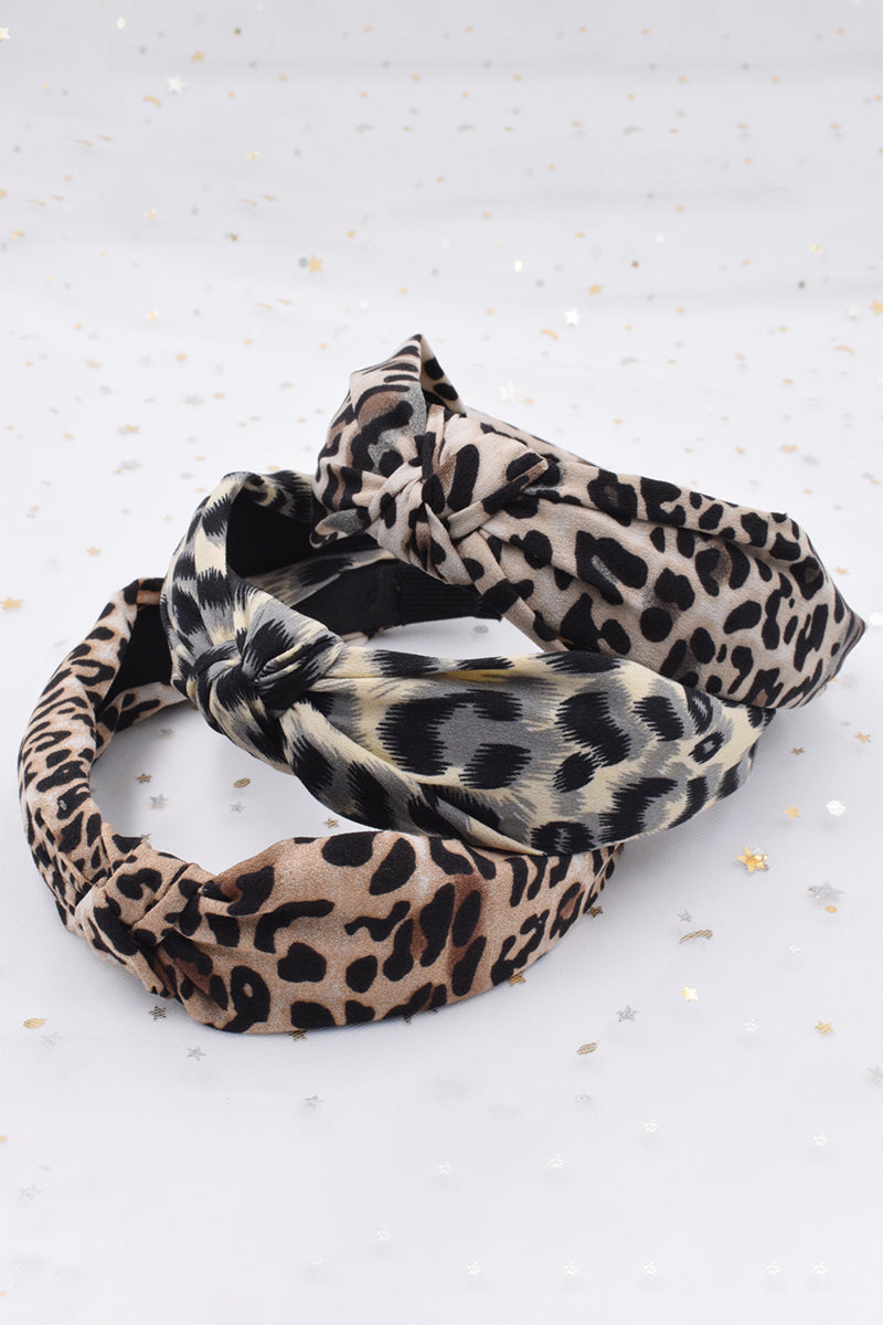 LEOPARD KNOT HAIR HOOP