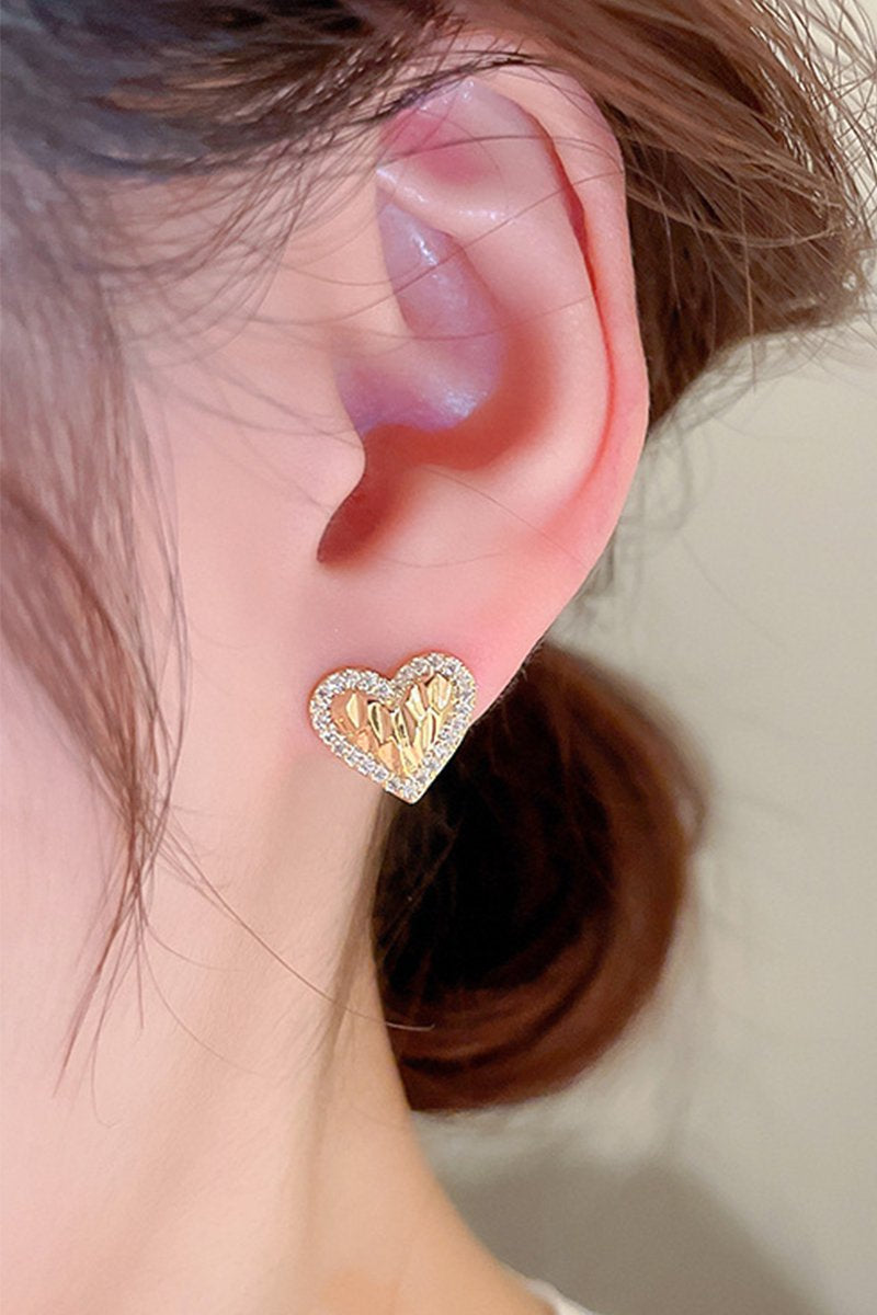 GOLD COLOR HEART EARRINGS