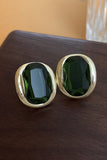 GREEN ZIRCON STUD EARRINGS