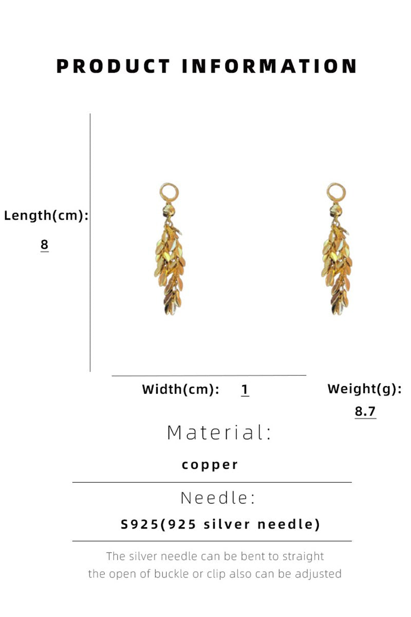 LEAVES DROP FASHION EARRINGS