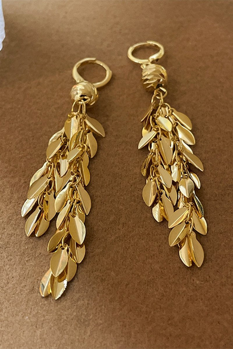 LEAVES DROP FASHION EARRINGS