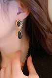 BLACK ZIRCON DANGLE EARRINGS