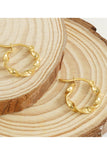 18K GOLD PLATED STAINLESS STEEL EARRINGS, SIZE