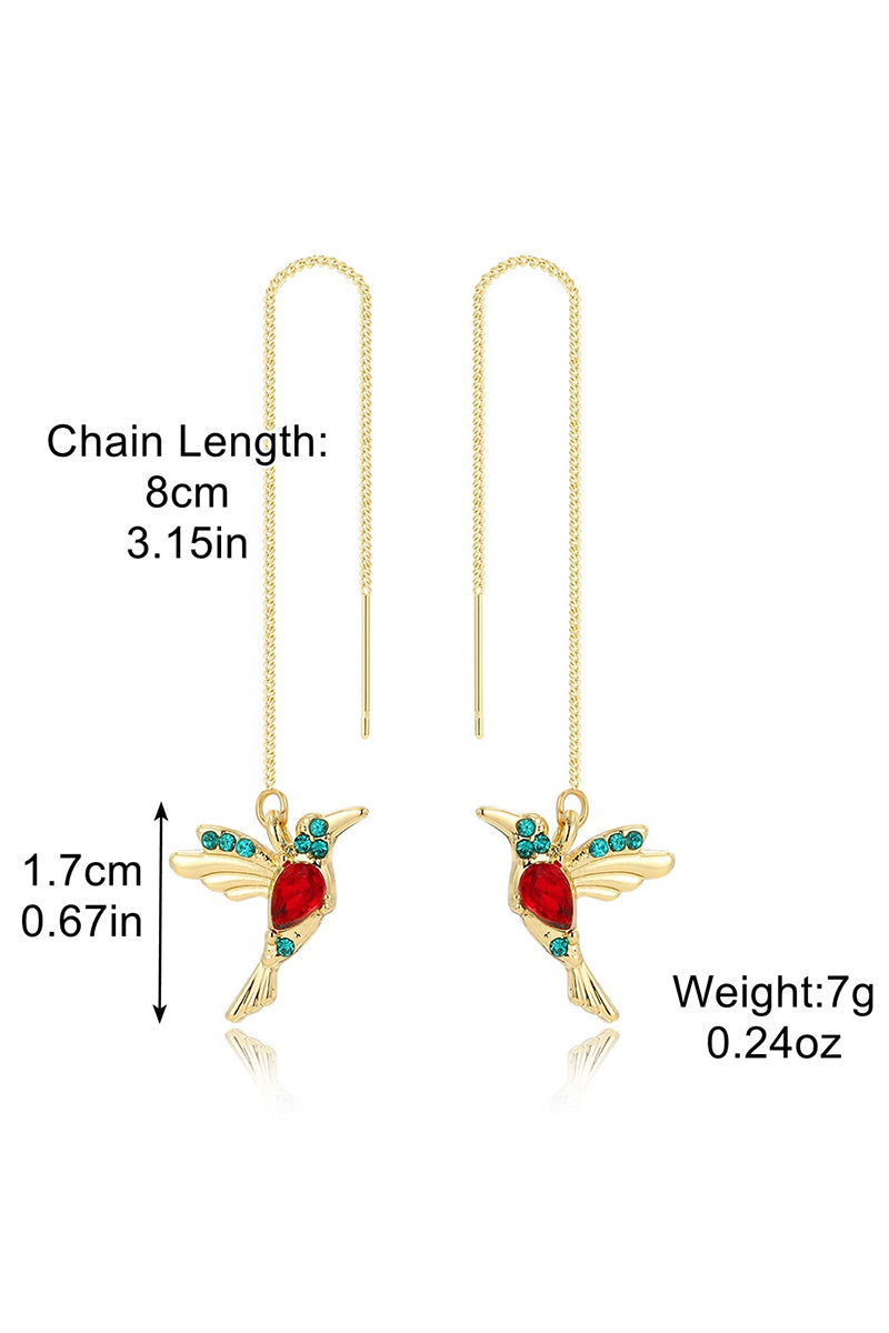 WOMEN’S FASHION COLORED BIRD EARRINGS