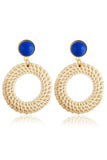 BRAIDED ROUND DROP EARRINGS