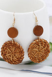 BRAIDED ROUND DROP EARRINGS