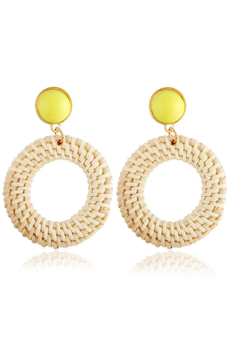 BRAIDED ROUND DROP EARRINGS