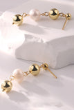 RETRO PEARL DECOR DROP EARRINGS