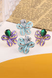 FLOWER DESIGN STUD EARRINGS