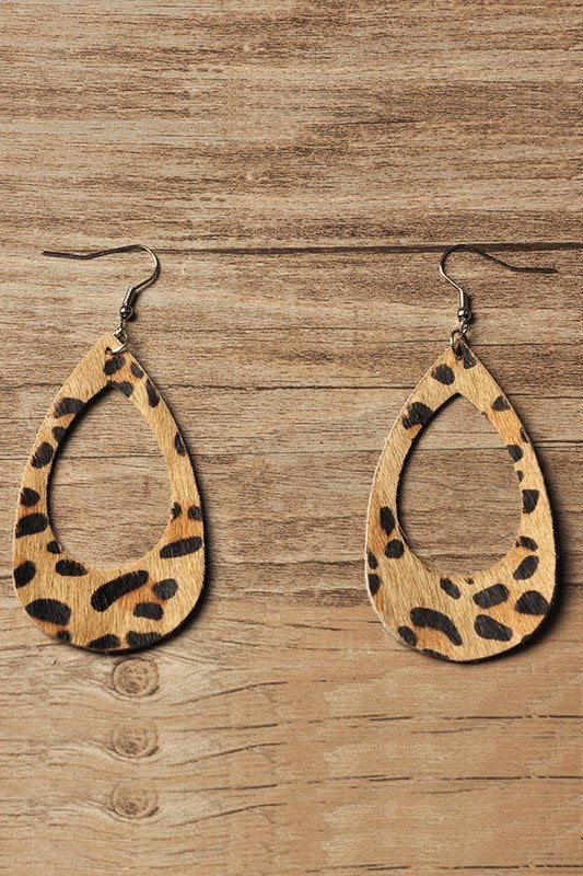 LEOPARD PATTERN TRENDY HOLE EARRINGS