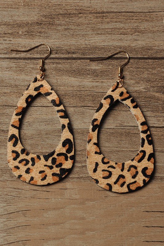 LEOPARD PATTERN TRENDY HOLE EARRINGS