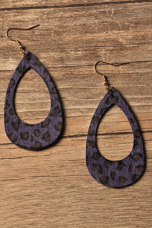 LEOPARD PATTERN TRENDY HOLE EARRINGS