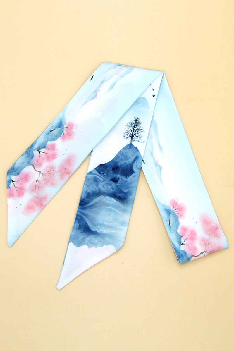 FLORAL PRINT FASHIONABLE TWILLY SCARF