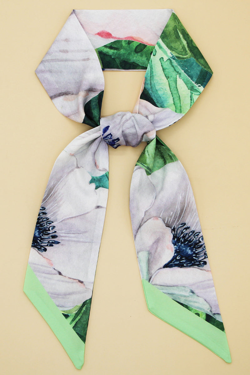 FLORAL PRINT FASHIONABLE TWILLY SCARF