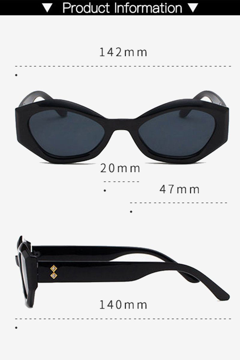 WIDE FRAME BEADS STUD DANDY SUNGLASSES