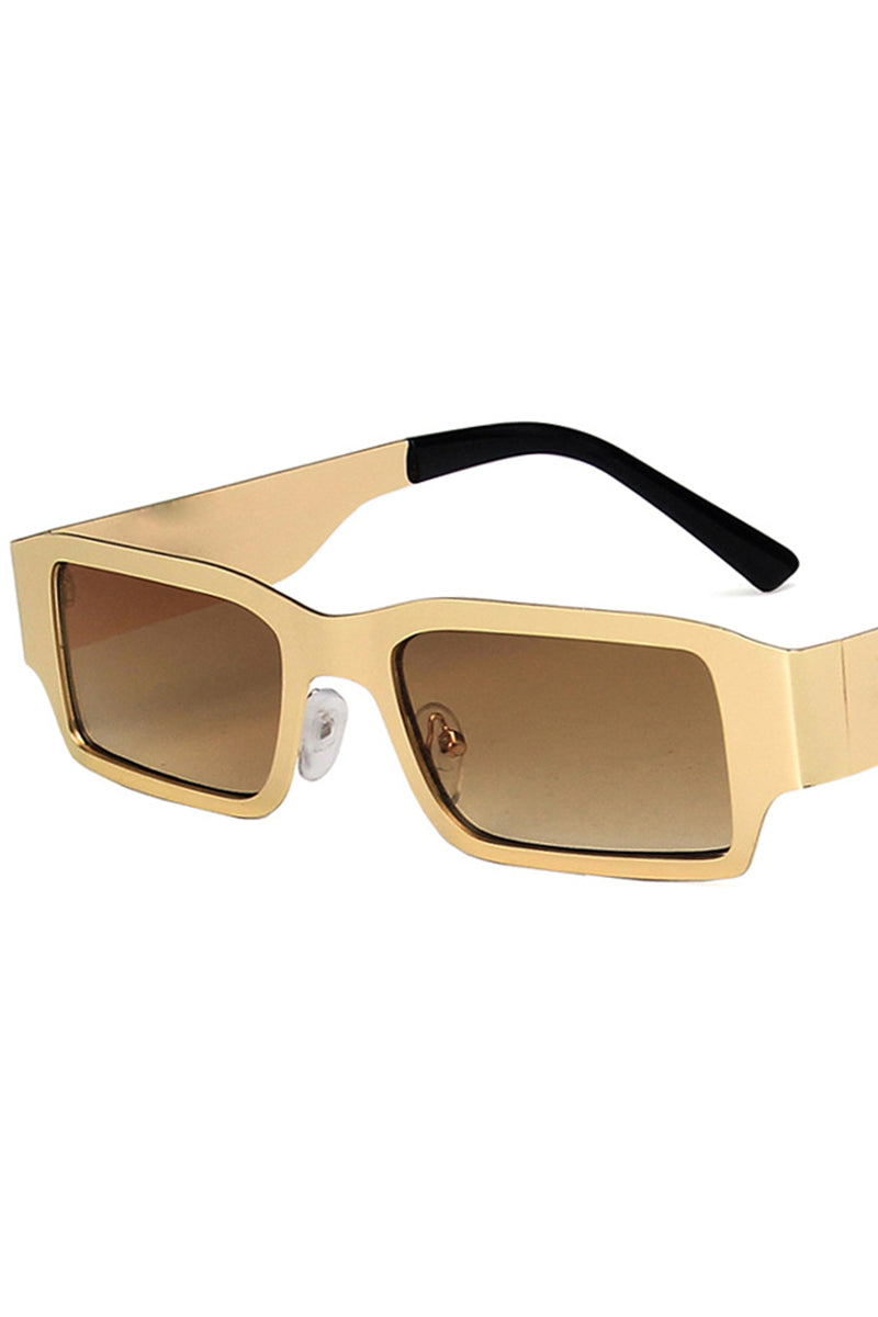 STEEL SKIN METAL SQUARE SUNGLASSES