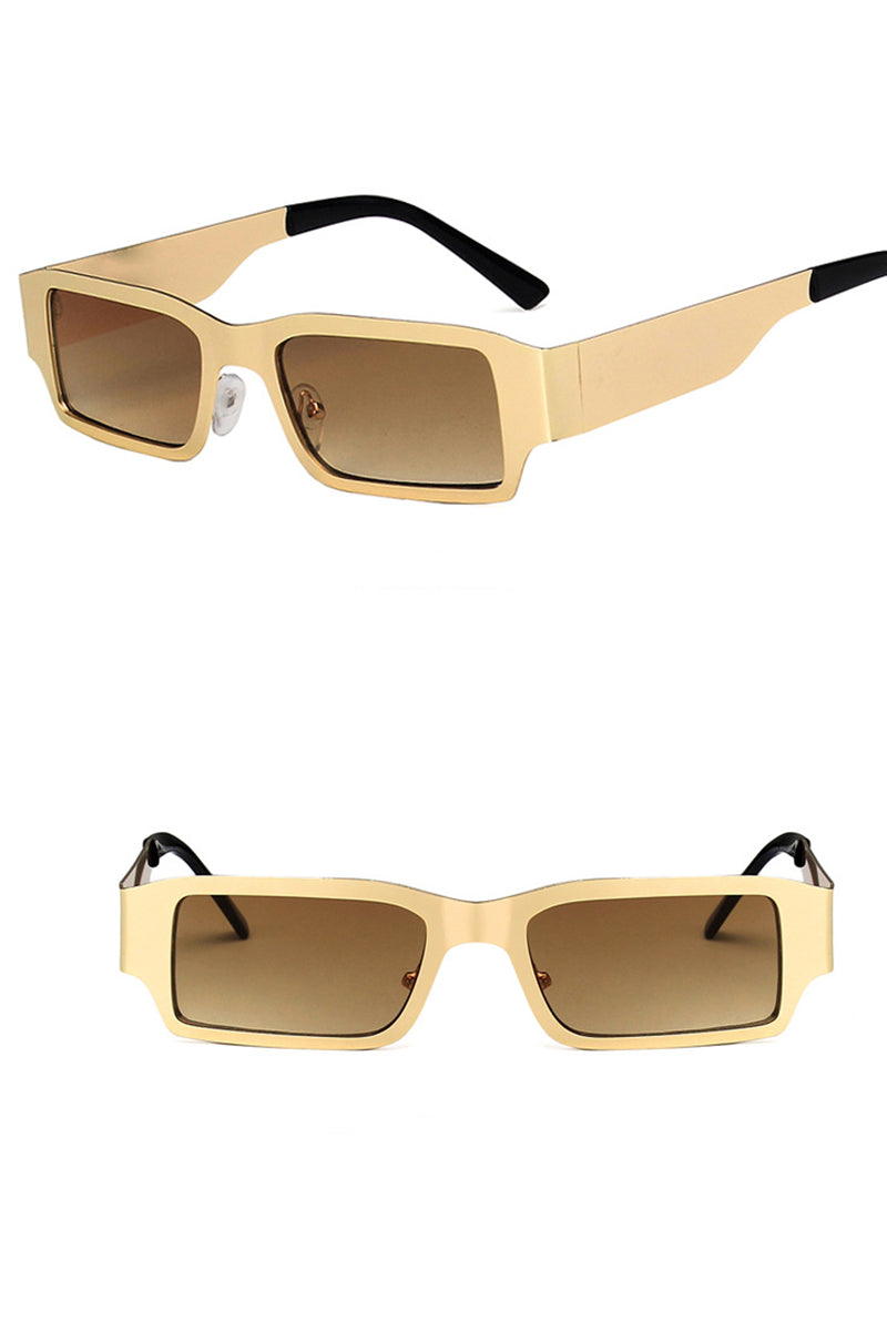 STEEL SKIN METAL SQUARE SUNGLASSES