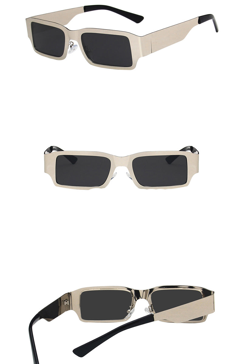 STEEL SKIN METAL SQUARE SUNGLASSES