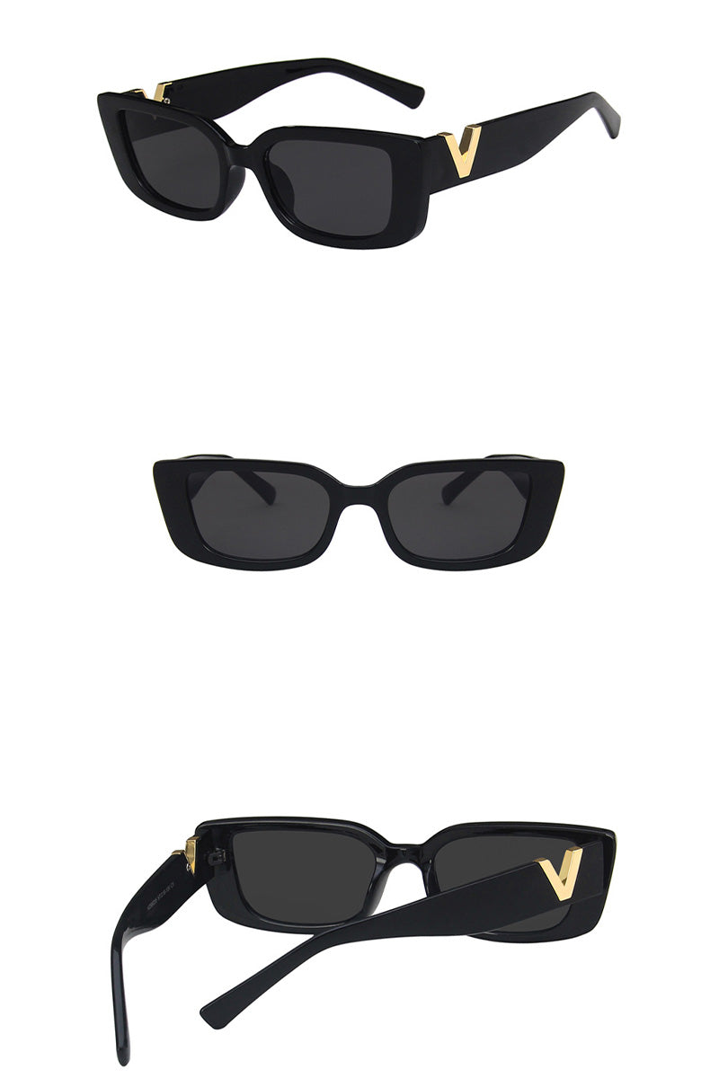 V SMALL BOX SQUARE FASHION SUNGLASSES